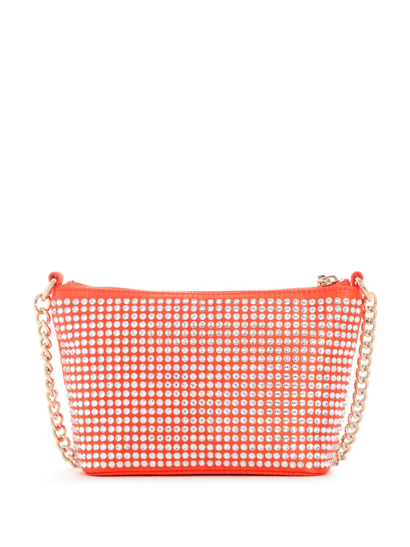 Guess Gilded Glamour Mini Top-Zip Bucket Bag - Orange