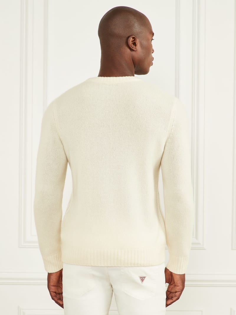 Guess Cashmere Crewneck Sweater - Creme Brulee