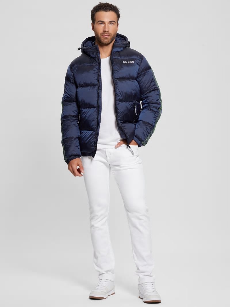 Guess Byrnie Padded Nylon Jacket - Silk Blue