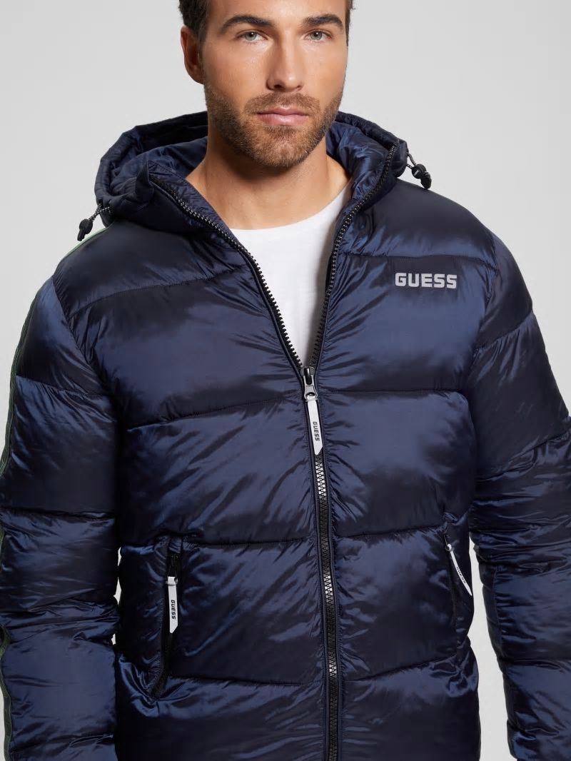 Guess Byrnie Padded Nylon Jacket - Silk Blue