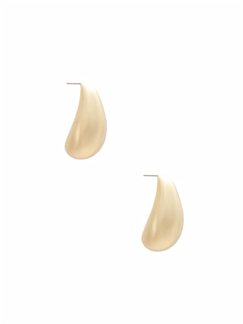 Guess Gold-Tone Teardrop Stud Earring - Silver/Gold