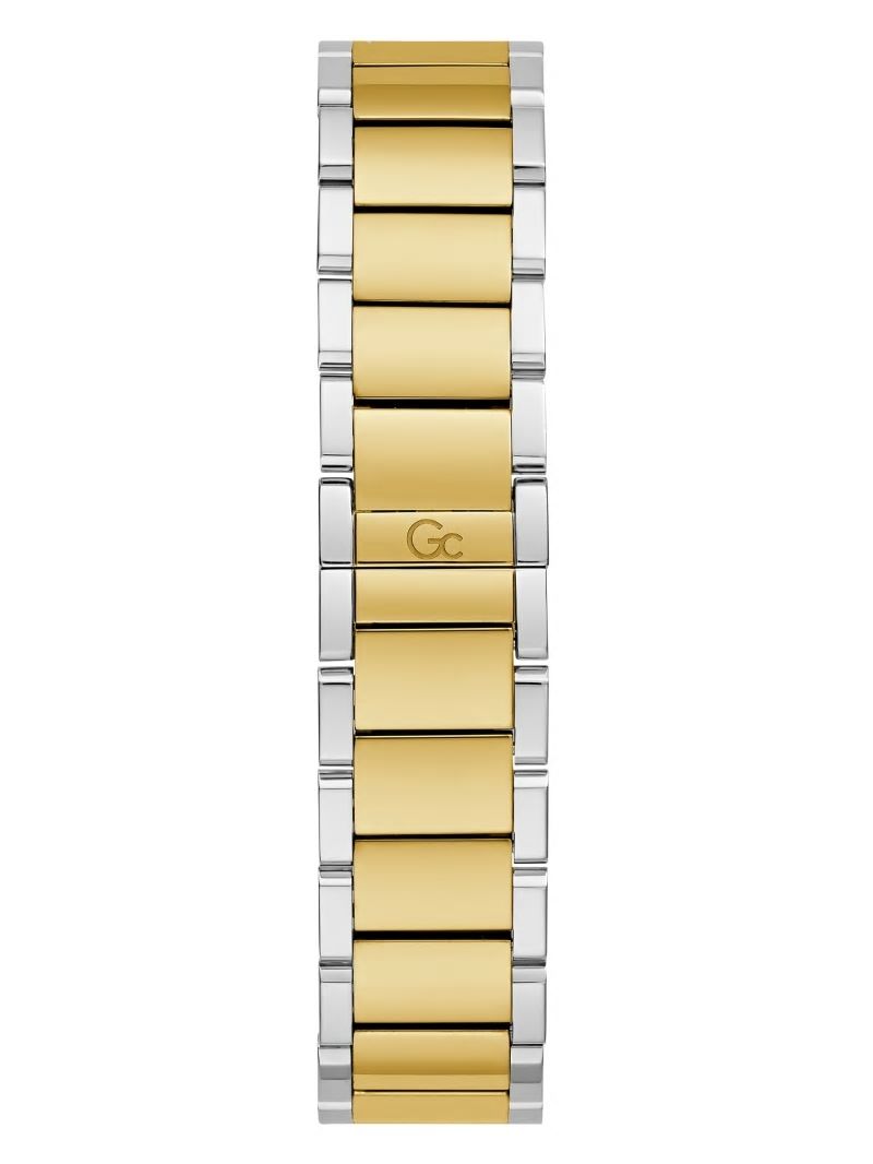 Guess Gc Gold and Silver-Tone Crystal Analog Watch - Gold
