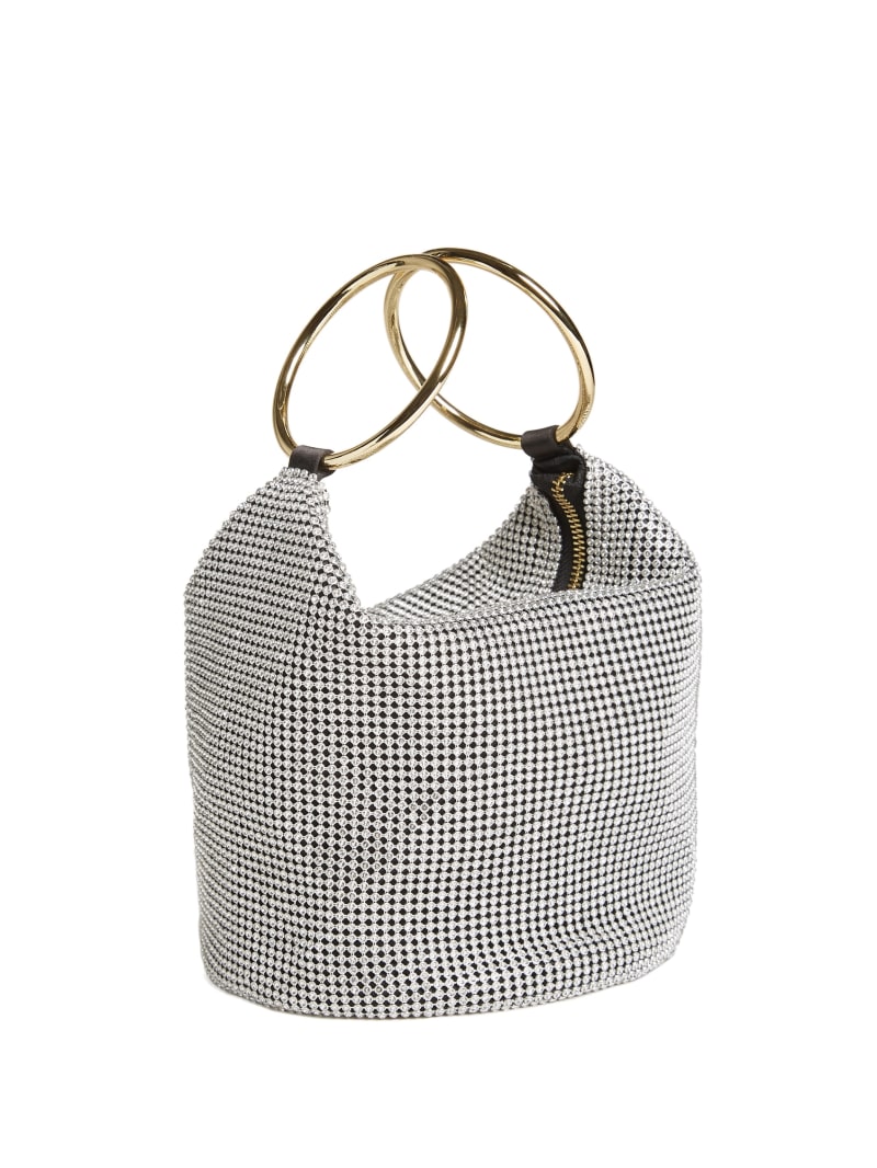 Guess Crystal Mesh Bag - Silver/Gold