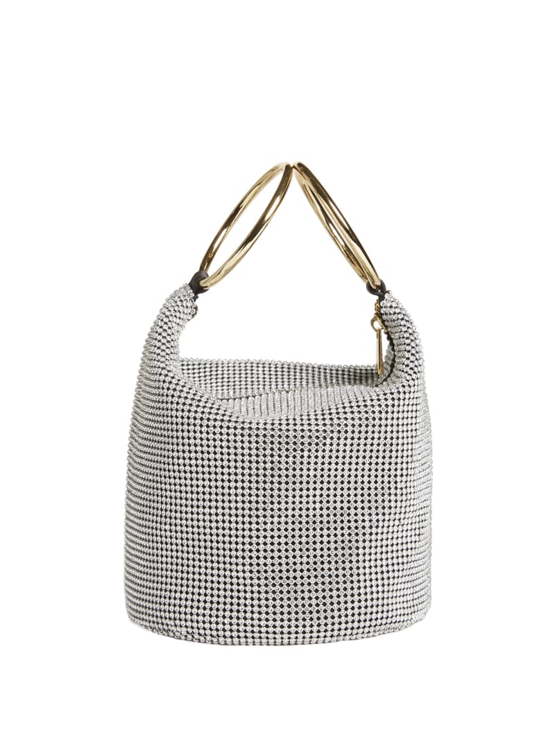 Guess Crystal Mesh Bag - Silver/Gold