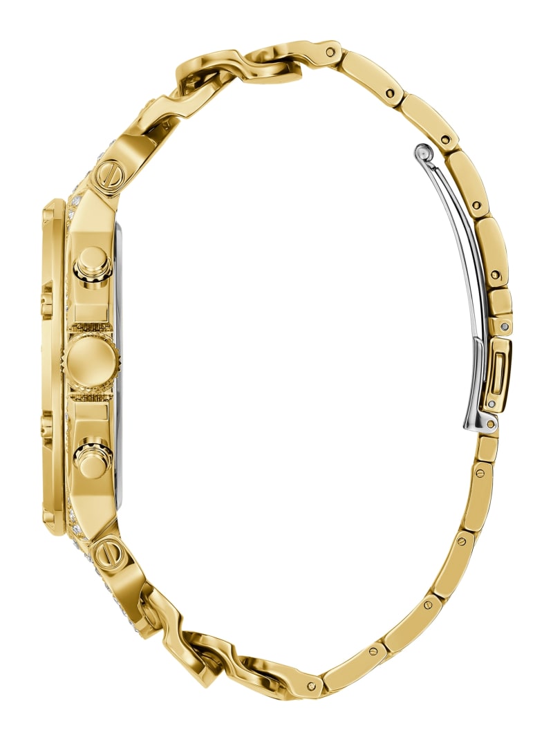 Guess Baron Gold-Tone Chain Multifunctional Watch - Gold
