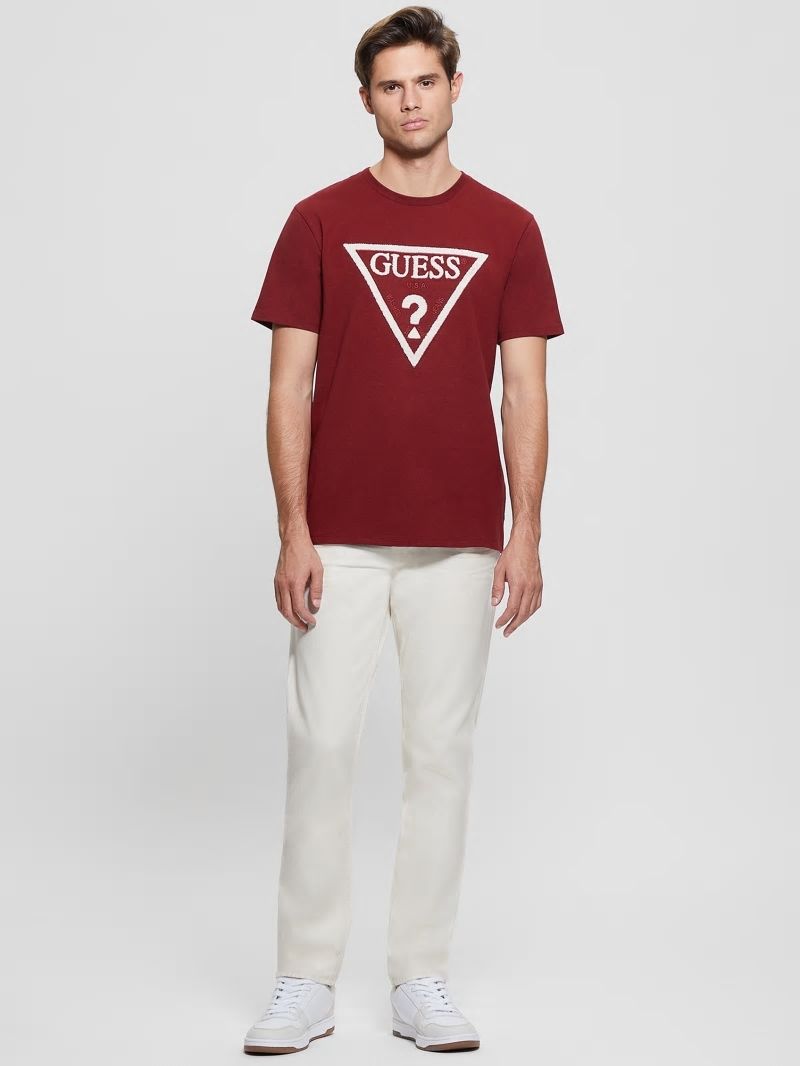 Guess Eco Embroidered Logo Tee - Vino