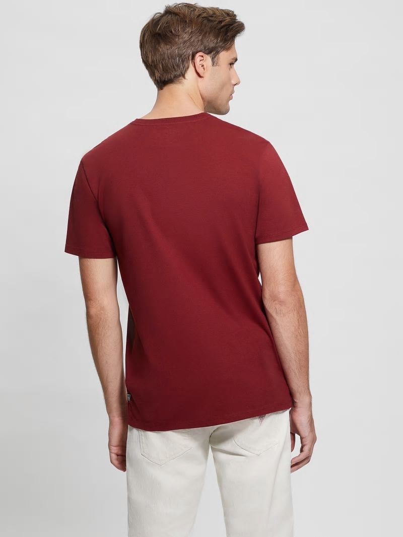 Guess Eco Embroidered Logo Tee - Vino