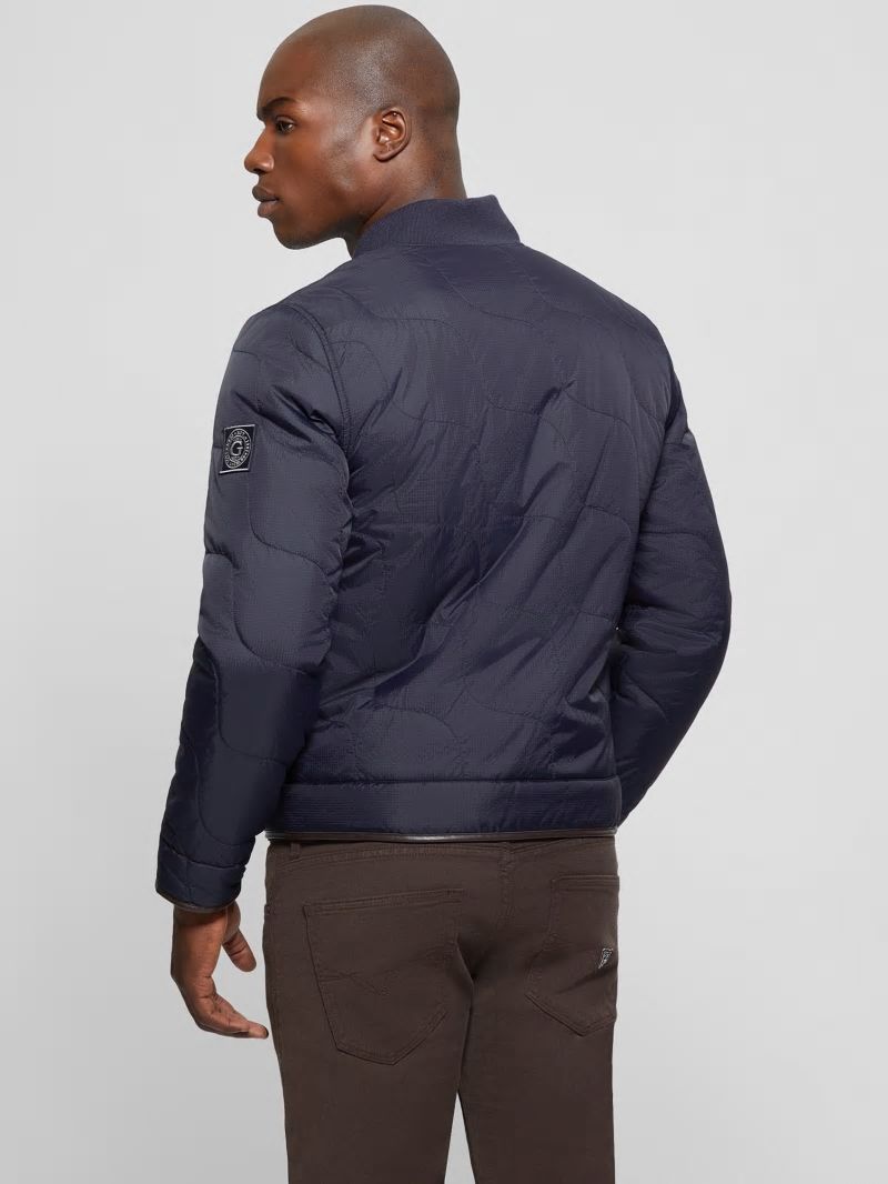 Guess Alameda Ripstop Quilted Jacket - Bleu éLéGant