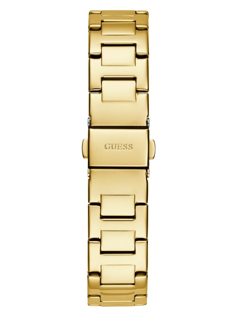 Guess Gold-Tone Studded Analog Watch - Gold