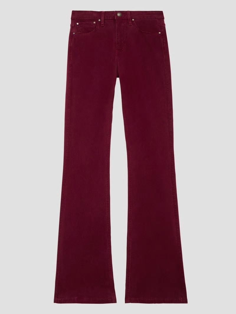 Guess Eco Sexy Flare Velvet Pants - Mystic Wine