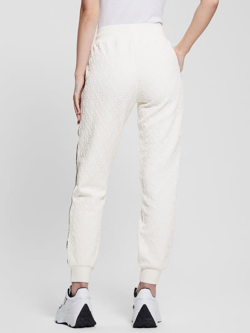 Guess Cheri Signature Pants - Gj Sprit White Jacquard