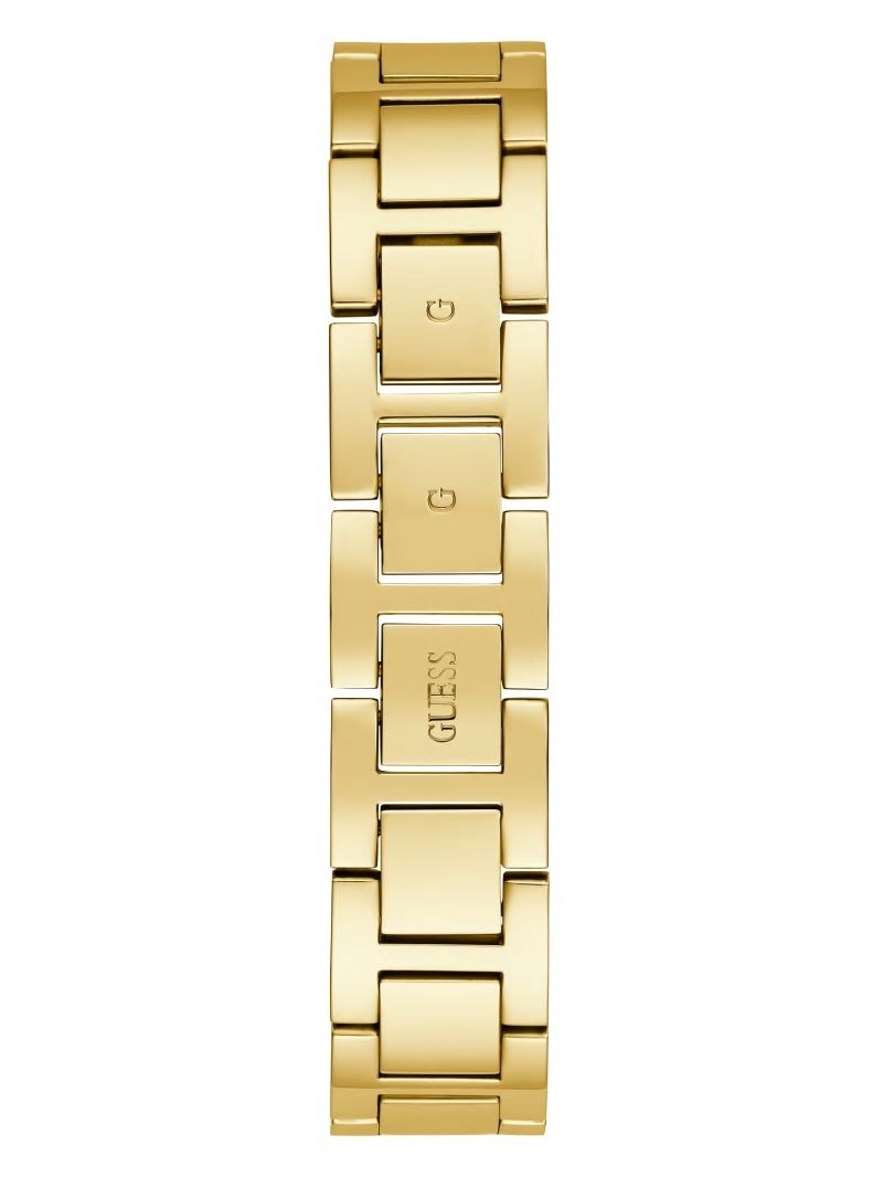 Guess Gold-Tone Crystal Triangle Analog Watch - Gold