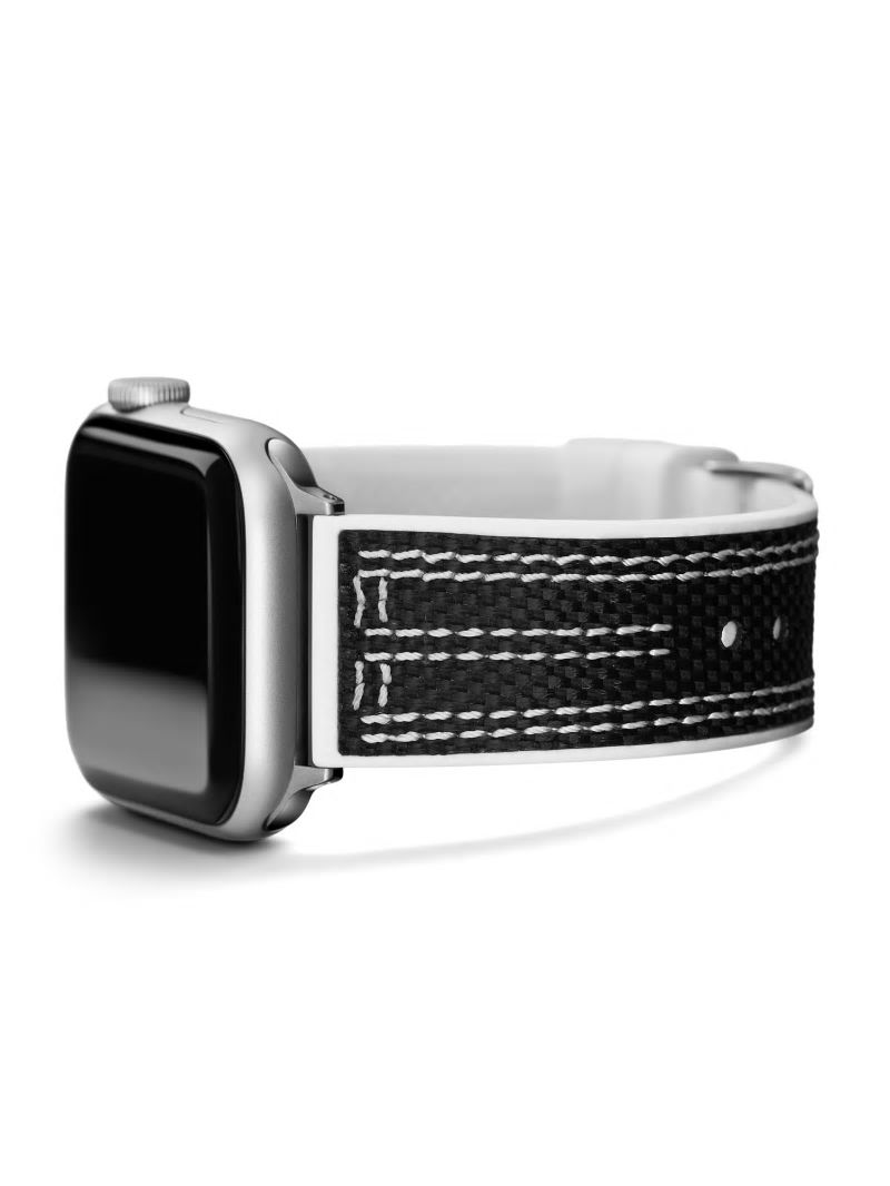 Guess Black and White Woven 42-45 mm Band for Apple Watch® - Black