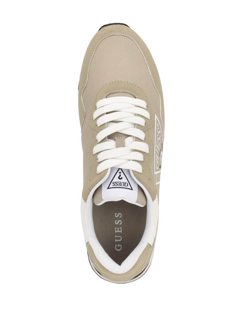 Guess Adder Triangle Logo Sneakers - Taupe