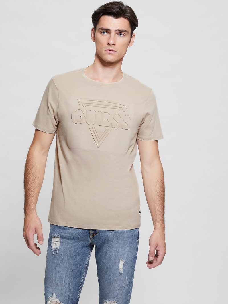 Guess Eco Embossed Logo Tee - Nomad