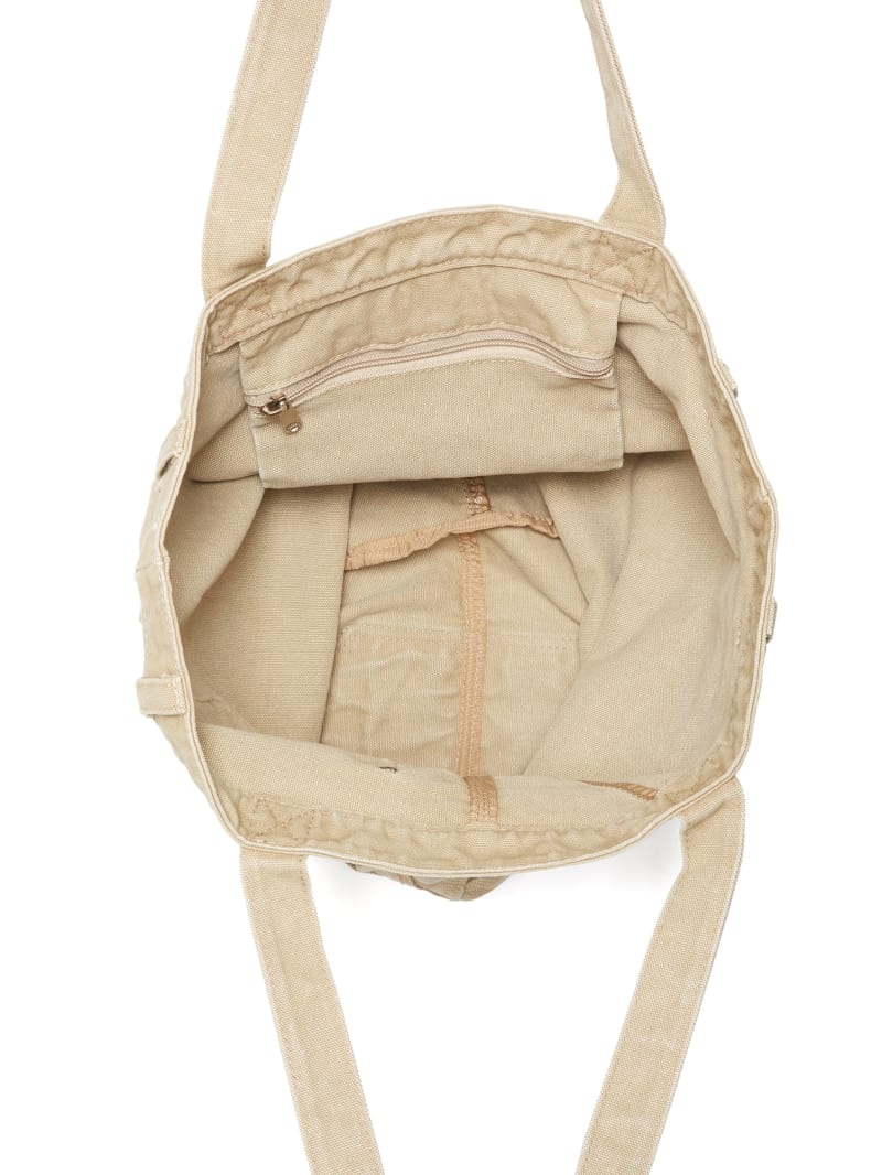 Guess GUESS Originals Canvas Tote - Washed Brown Canvas