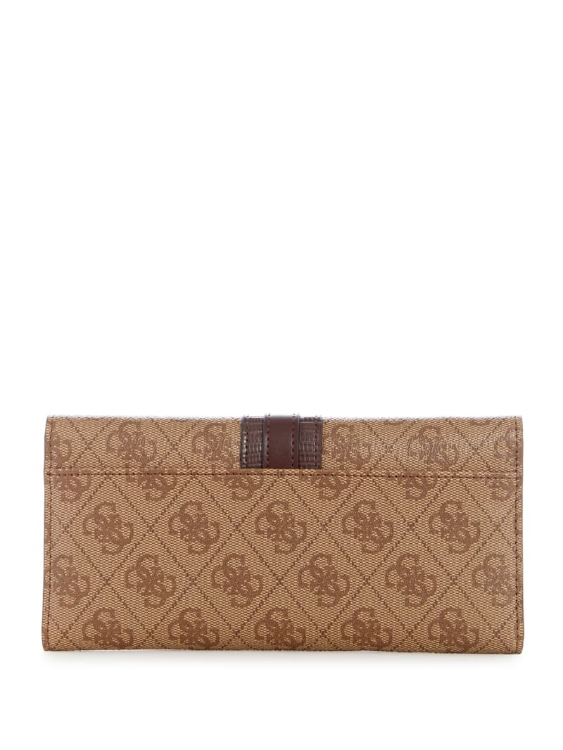 Guess Ginevra Logo Clutch Wallet - Latte Logo