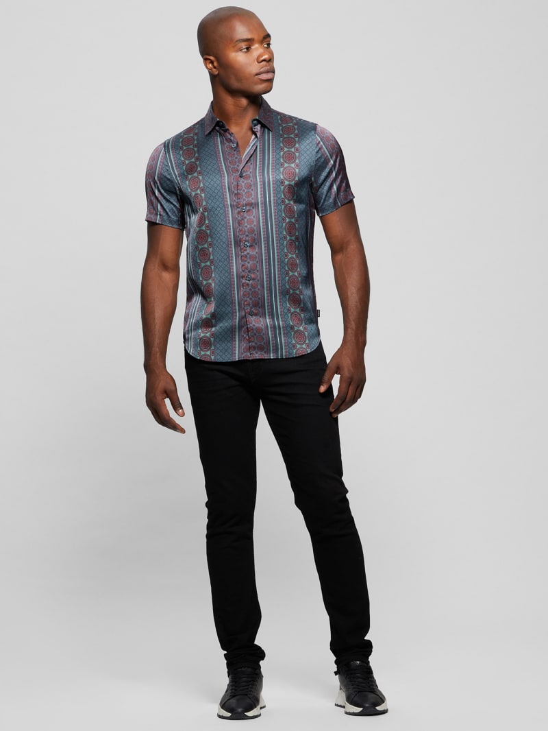 Guess Eco Bellview Mosaic Striped Shirt - Mosaic Stripe