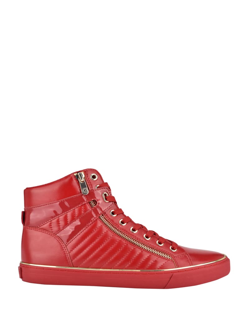 Guess Million High-Top Sneakers - Red Multi