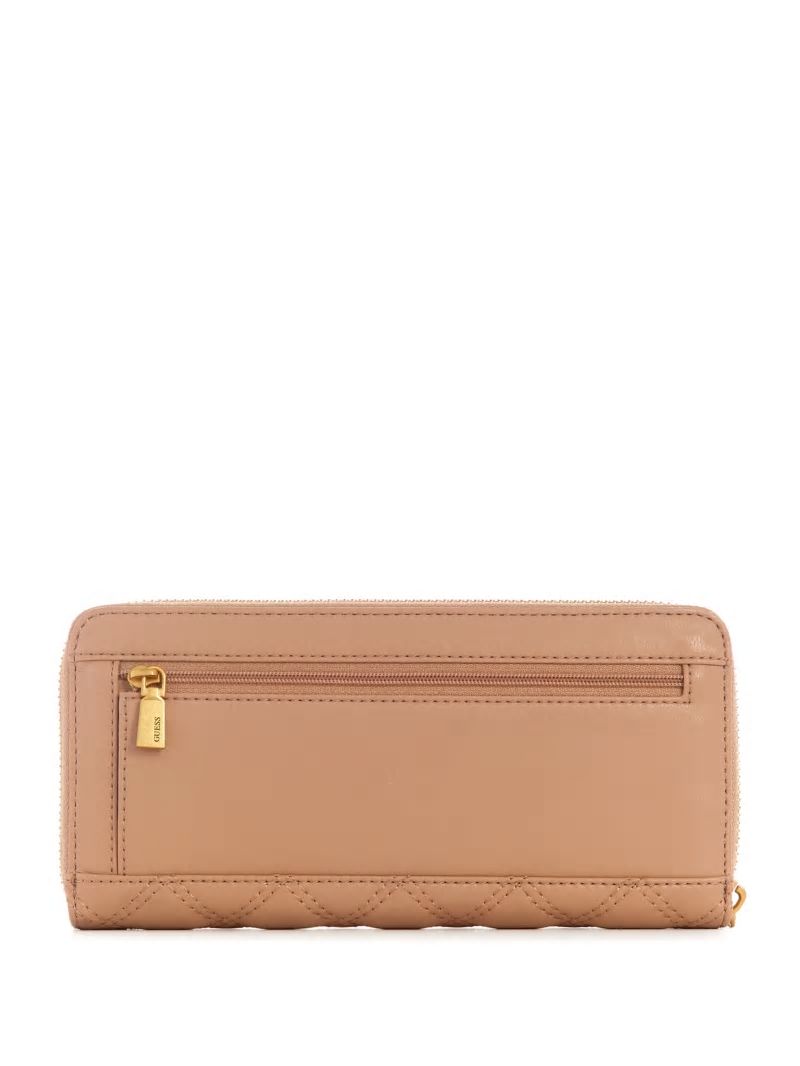Guess Giully Large Zip-Around Wallet - Beige Overflow