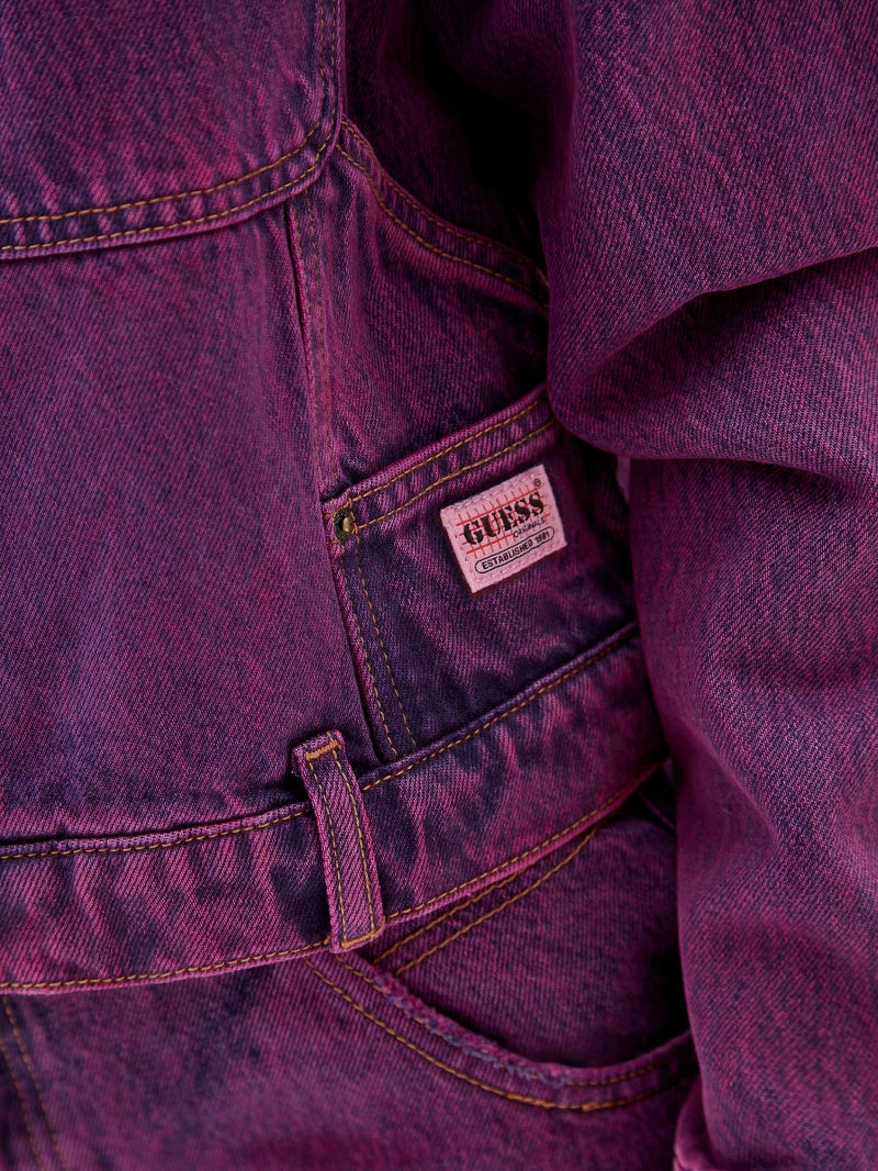 Guess GUESS Originals Cropped Carpenter Jacket - Go Acid Fuchsia