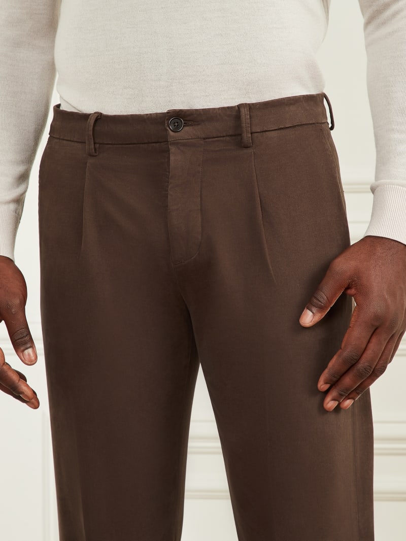 Guess Ethan Twill Roll-Up Chino Pant - Chocolate Brownie