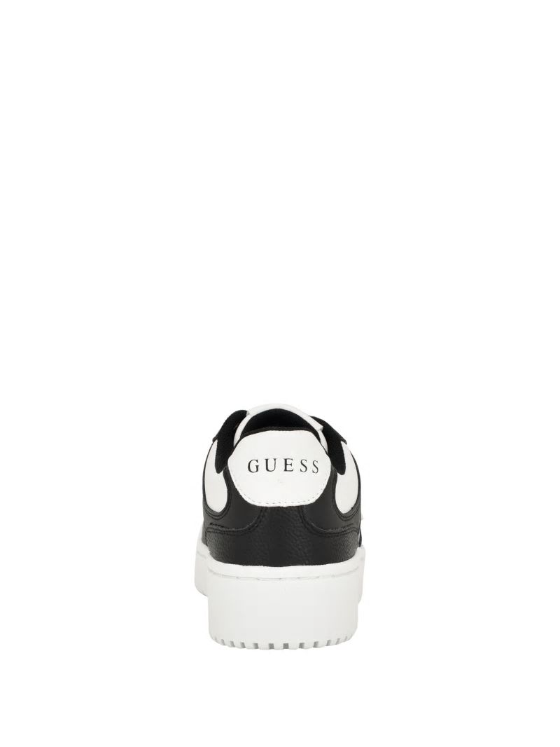 Guess Miram Two-Tone Sneakers - Black And White