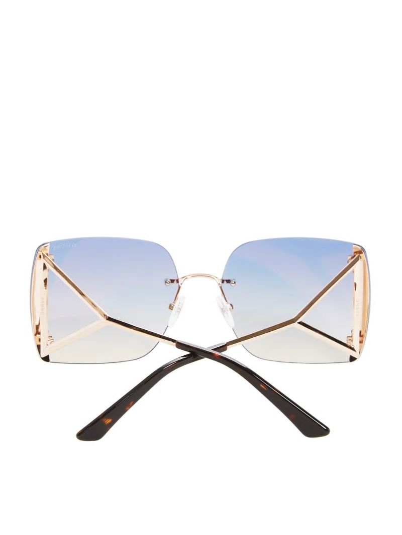 Guess Gold Rimless Square Sunglasses - Gold