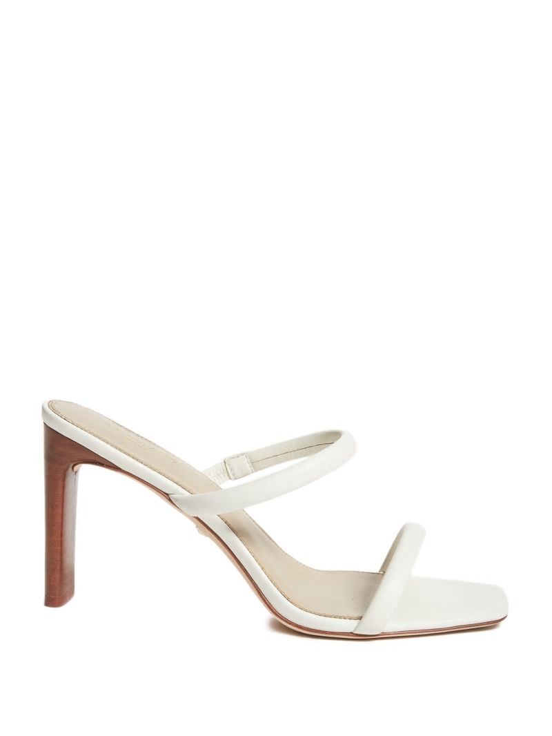 Guess Pearl Leather Double Strap Sandal - Ivory