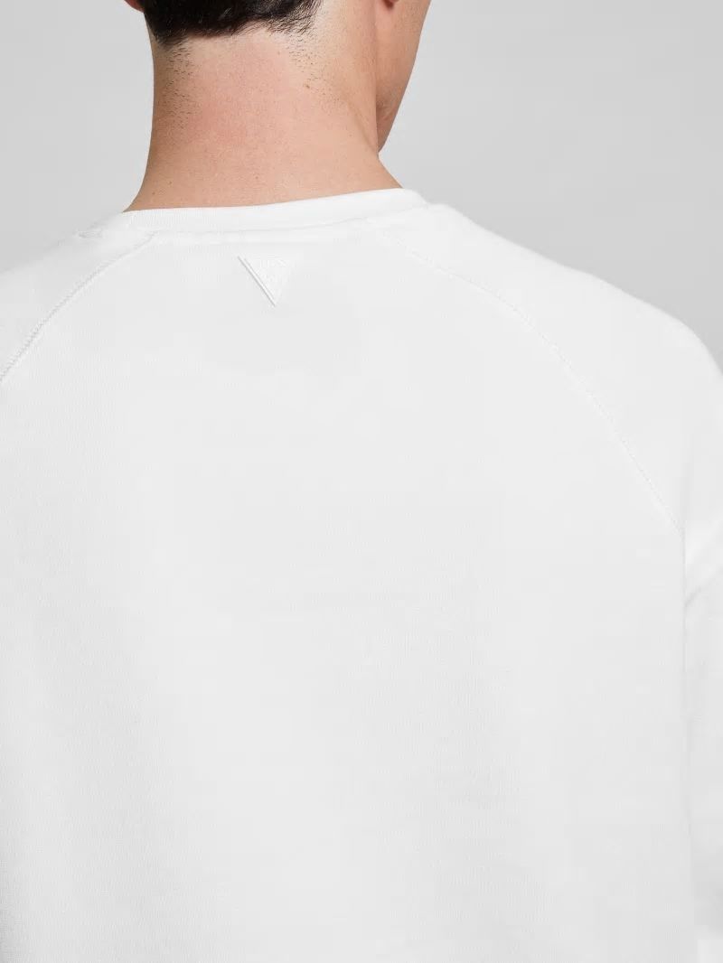 Guess Eco Aldwin Logo Sweatshirt - Blanc/Scuffy