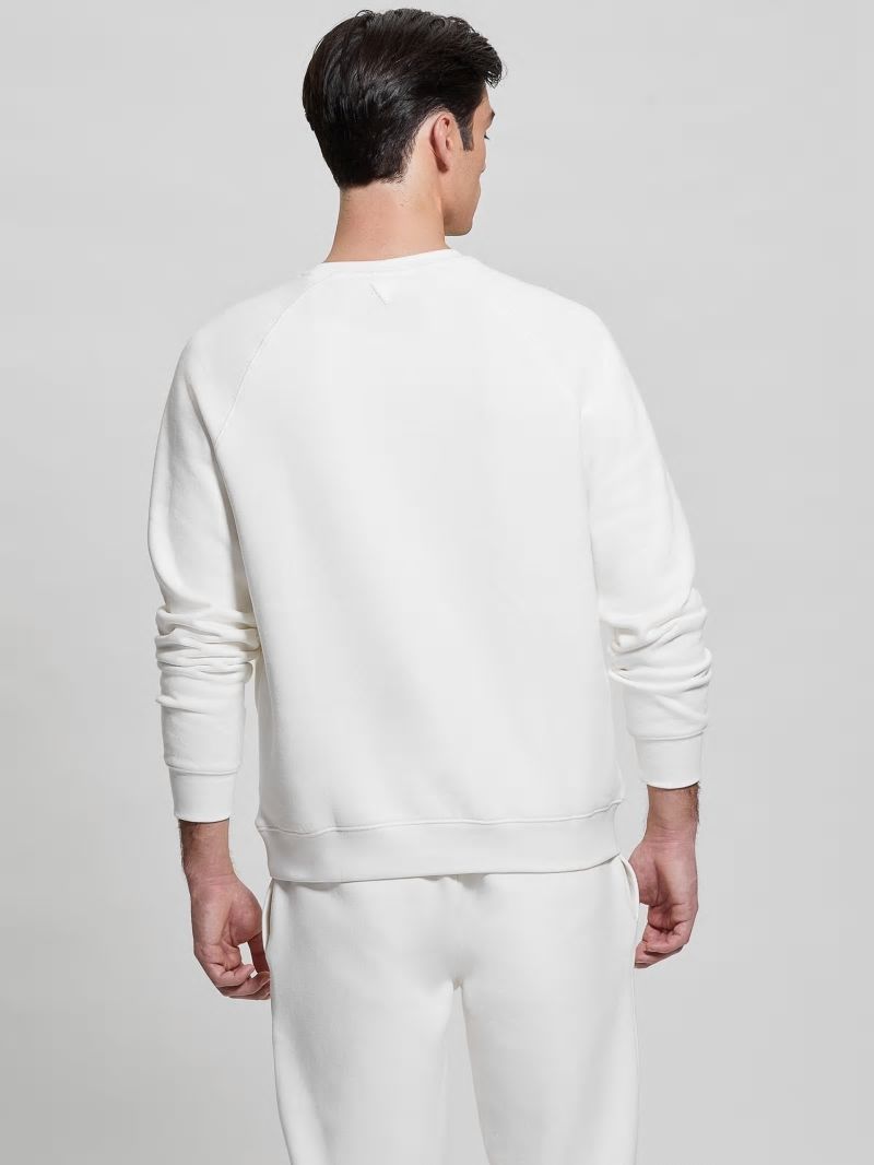 Guess Eco Aldwin Logo Sweatshirt - Blanc/Scuffy