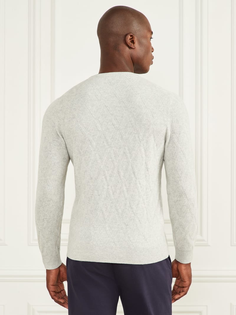 Guess Eco Rhombus Turtleneck Sweater - Light Stone Heather