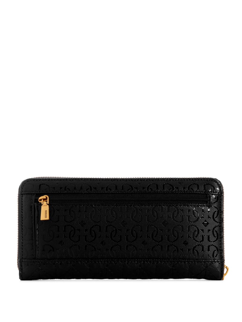 Guess Aveta Large Zip-Around Wallet - Black