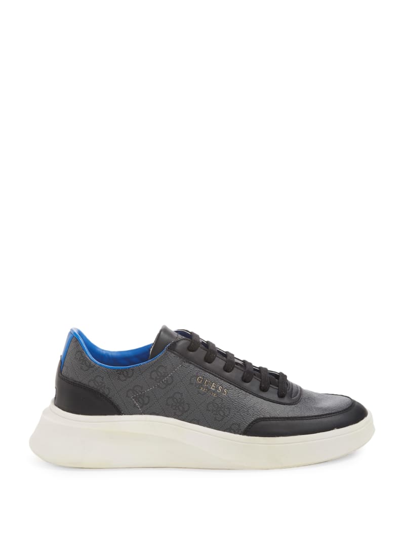 Guess Dolo Logo Low-Top Sneakers - Black Patent