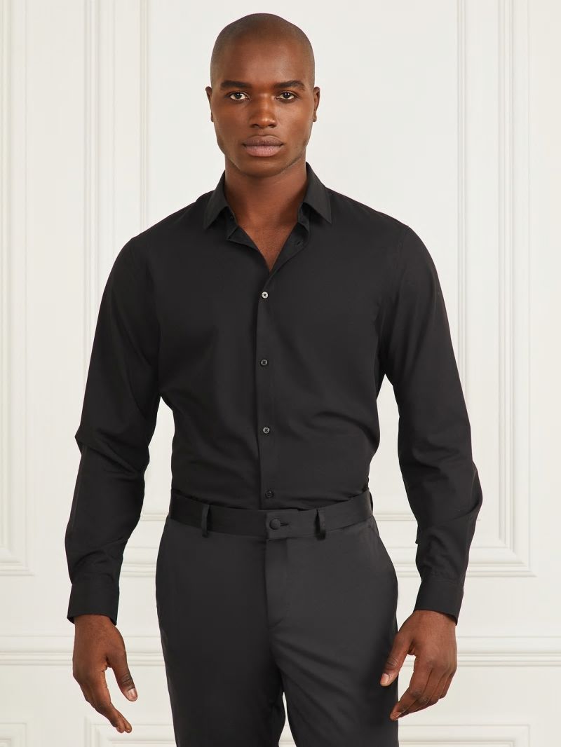 Guess Jacob Notched Cuff Shirt - Black