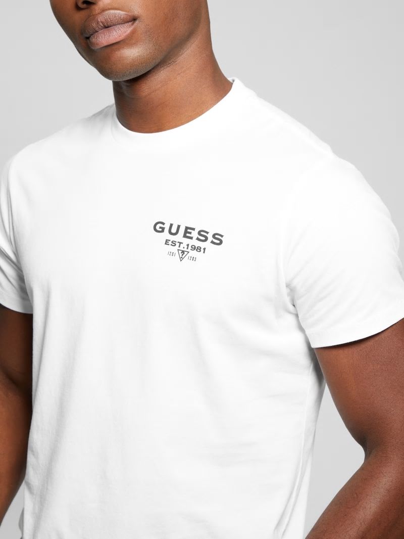 Guess Eco Signature Tee - Pure White