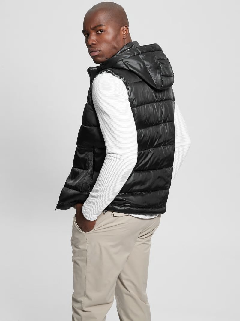 Guess Eco Super Light Puffer Vest - Black Guess Eco Super Light Puffer Vest - Black