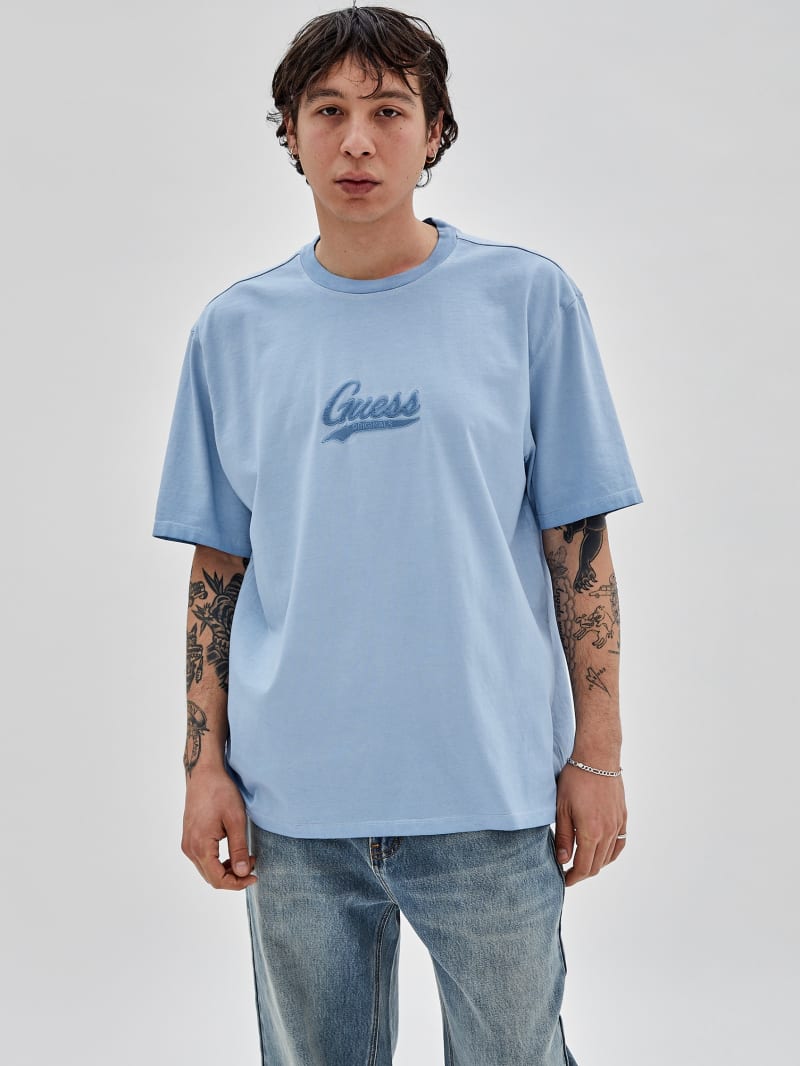 Guess GUESS Originals Icon Logo Tee - Faint Blue Multi