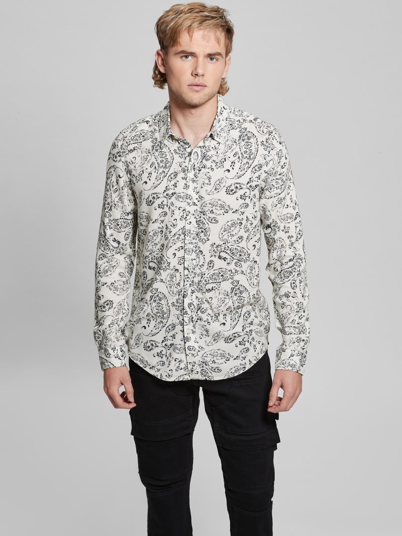 Guess Eco Vintage Paisley Shirt - Vintage Paisley Salt Whit