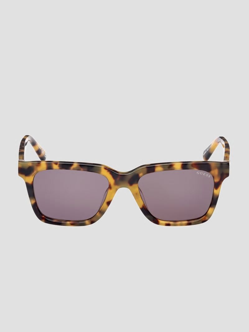 Guess Plastic Square Sunglasses - 53n Tort