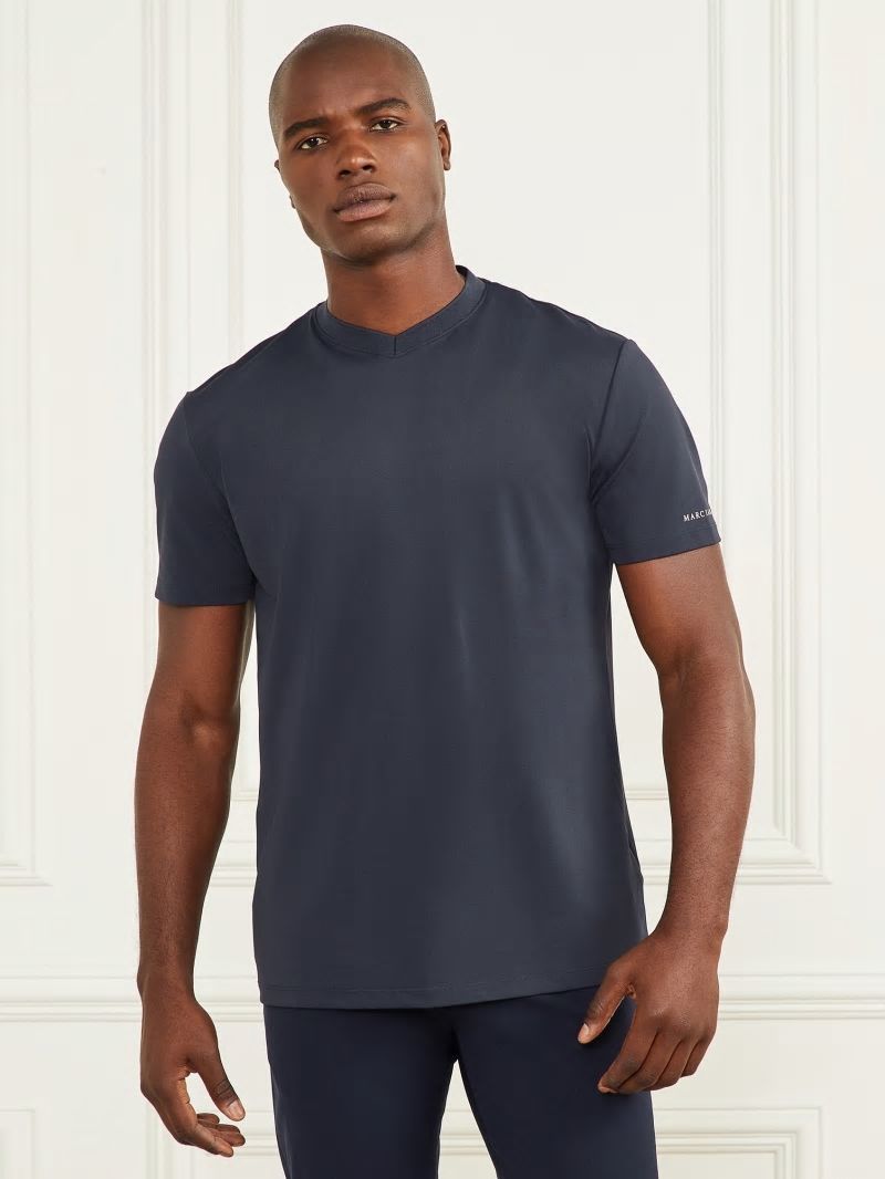 Guess Formal V-Neck Tee - Bleu éLéGant