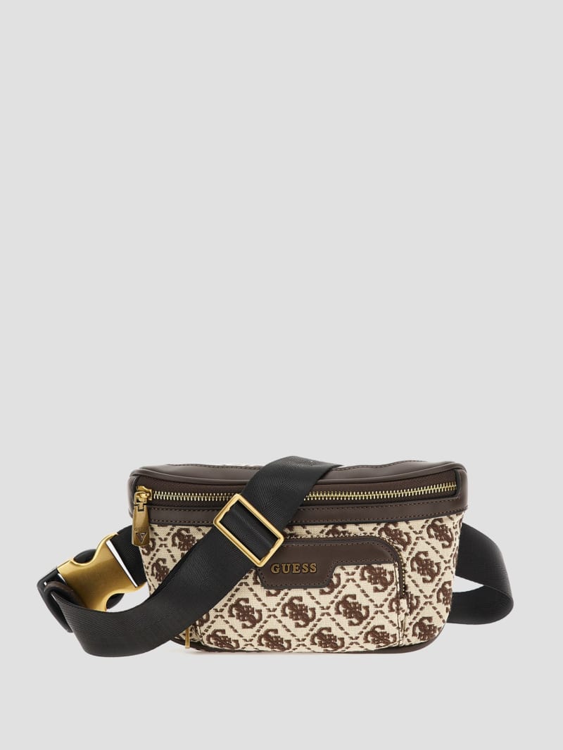 Guess Quattro G Compact Fanny Pack - Brown