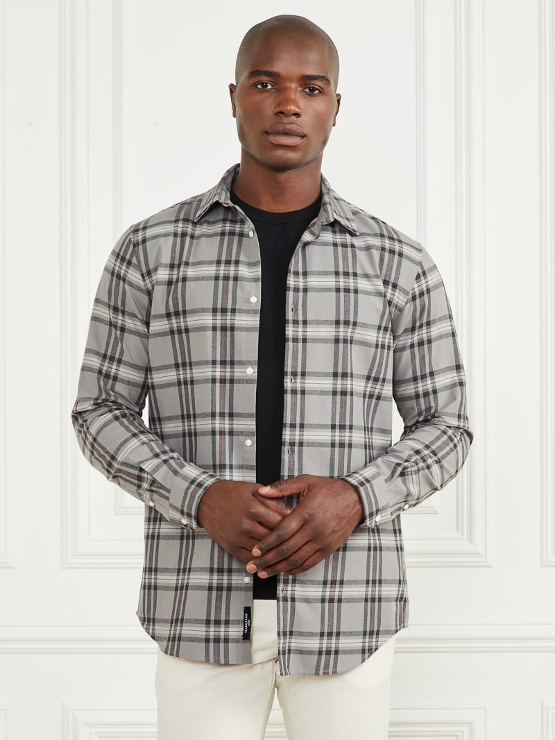 Guess Joe Plaid Shirt - Grey/Cream/Red Check