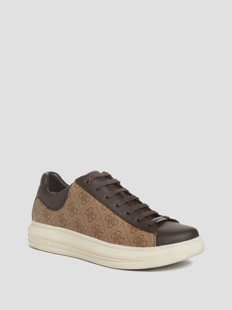 Guess Vibo Quattro G Low-Top Sneakers - Tan Champagne