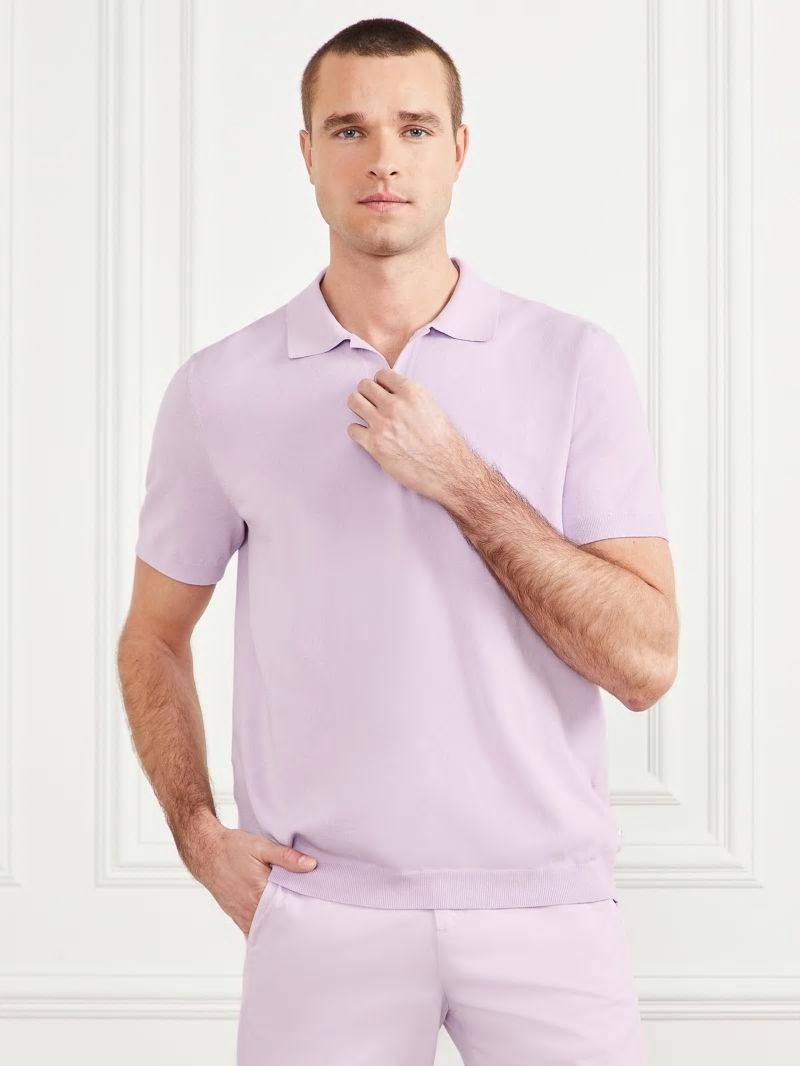 Guess Formal Performance Sweater Polo - New Light Lilac