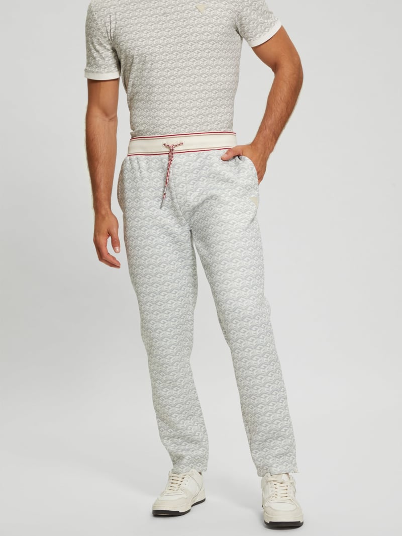Guess Rolph Signature Cube Pants - Macro G Cube White Combo