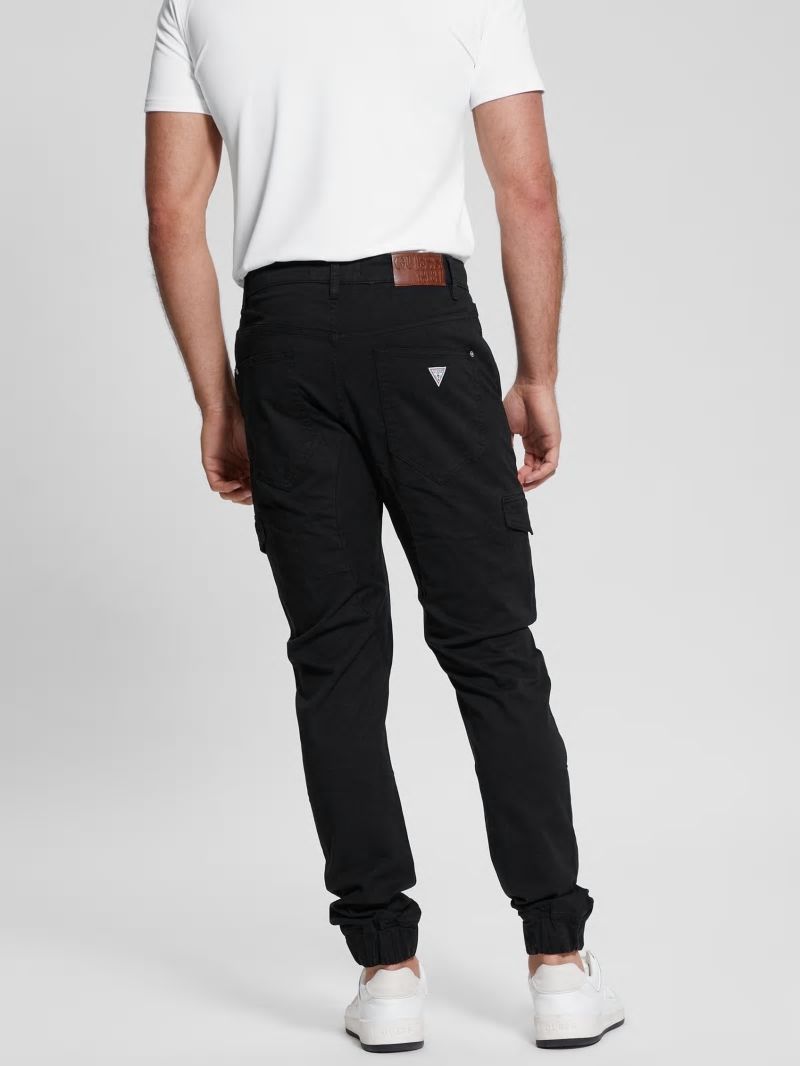 Guess New Kombat Tapered Twill Pants - Black