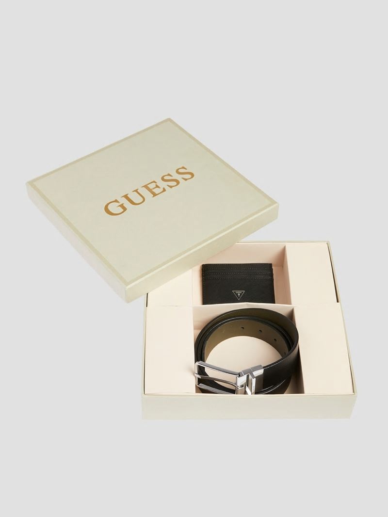 Guess Wallet and Belt Gift Set - Black