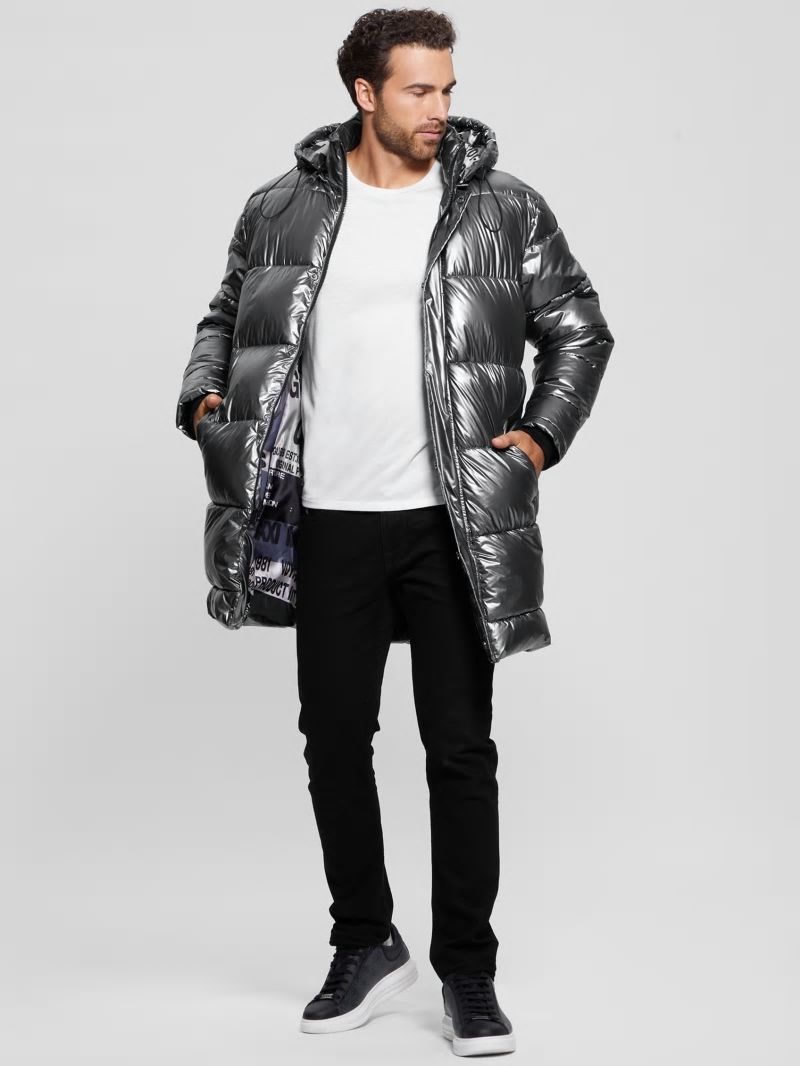 Guess Polar Puffer Jacket - Metallic Silver