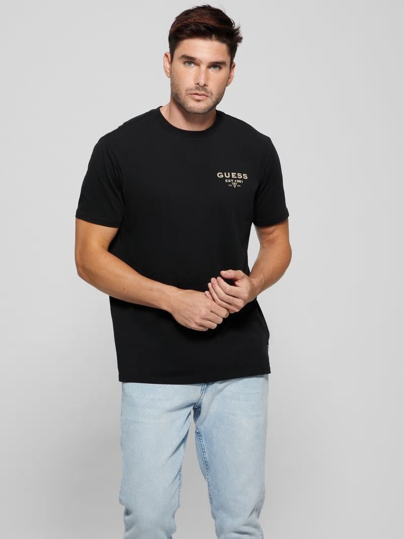 Guess Eco Signature Tee - Black